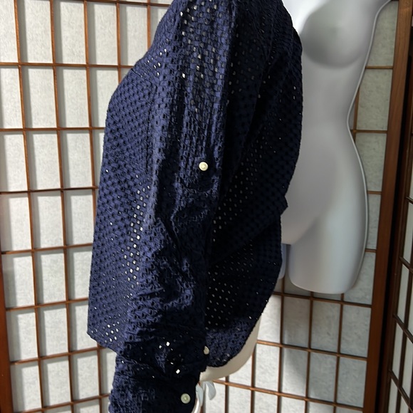 Gap Rolled Sleeve Henley Navy XS - Picture 4 of 8